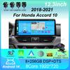 12,3 дюйма Android 14 для Honda Accord 10 2018 - 2021 QLED экран Мультимедийный видеоплеер Автомагнитола GPS навигация CarPlay 5G DSP