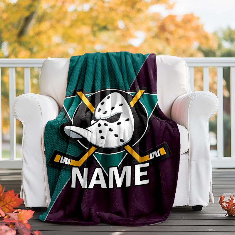 Customizable Football Throw Blanket – Personalized Name, All-Season Cozy Snug Blanket, Machine Washable, Personalized Blanket