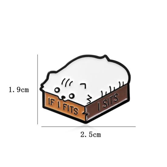 Мультяшный кот, эмалированная английская буква, если я подходит, я сидит, брошь, значок на воротнике, декор