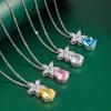 BELLA BOX Drop Shaped Pendant Necklace Multiple Colour Fashion Wedding Engagement Jewelry