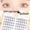 Натуральные пучки ресниц Dream Deer Sunflower, трехсекционные, на тонкой ножке, черные - для женщин