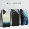 Текстура текстуры коры Для iPhone 17 Air 16 E 15 Plus 14 Pro Max 13 12 mini 11 5 6 7 8 Plus XR XS Max SE Черный стеклянный чехол для телефона