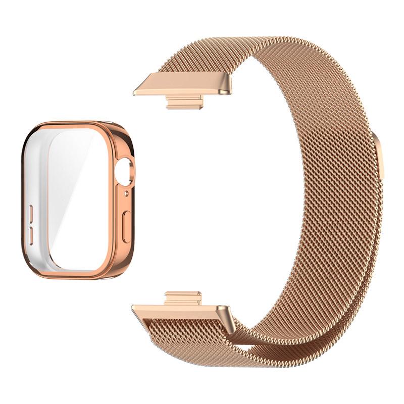 Металлический ремешок для Huawei Watch Fit 3 Band с защитным чехлом из ТПУ, мягкая пленка с миланским магнитным ремешком для часов Fit 3 Bracelet