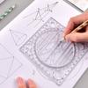 Multifunction Rotatable Drawing Template Art Design Construction Architect Stereo Geometry Circle Drafting Measuring Scale Ruler