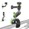 Hemmotop Pipe Clamp for Bike Bicycle Action Camera Mount Aluminum Alloy Stable Camera Mount Rotation Compatible with Bars Diameter Magic Arm Super