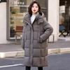 Winter new hooded long knee thickened cotton-padded clothes women's cotton-padded jackets loose down cotton-padded clothes women's