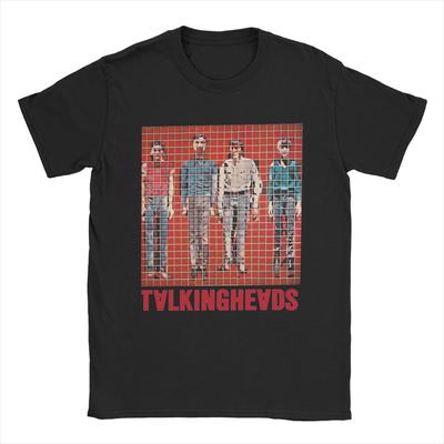 Мужские футболки Talking Heads Хлопковые топы Уникальные футболки с коротким рукавом и круглым вырезом Графические футболки