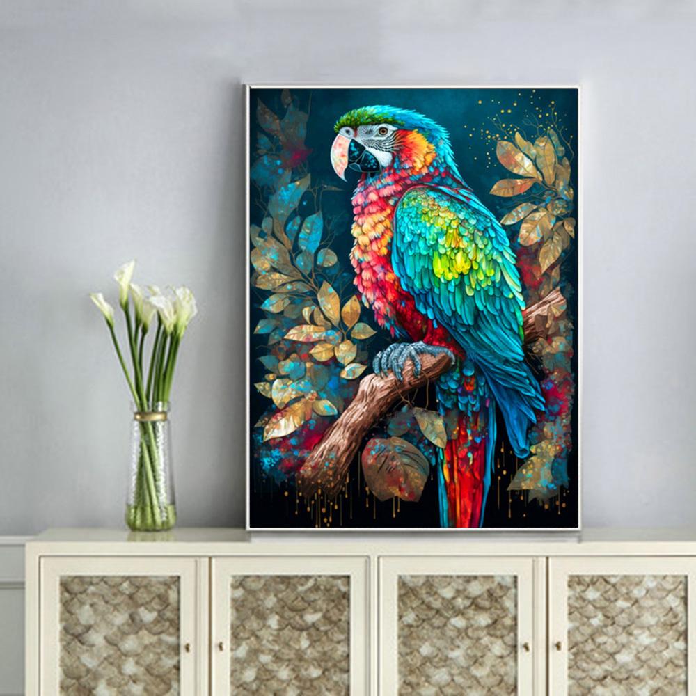 5d Diy Алмазная картина Попугай Набор для вышивки крестом Мозаика Красочные Птицы Квадрат/Круглый Домашний Декор Вышивка Картина