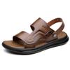 Мода 2024 года, новые горячие продажи, мужские сандалии, нескользящие сандалии из натуральной кожи, мягкие тапочки на плоской подошве для мужской повседневной обуви, сандалии MSA501