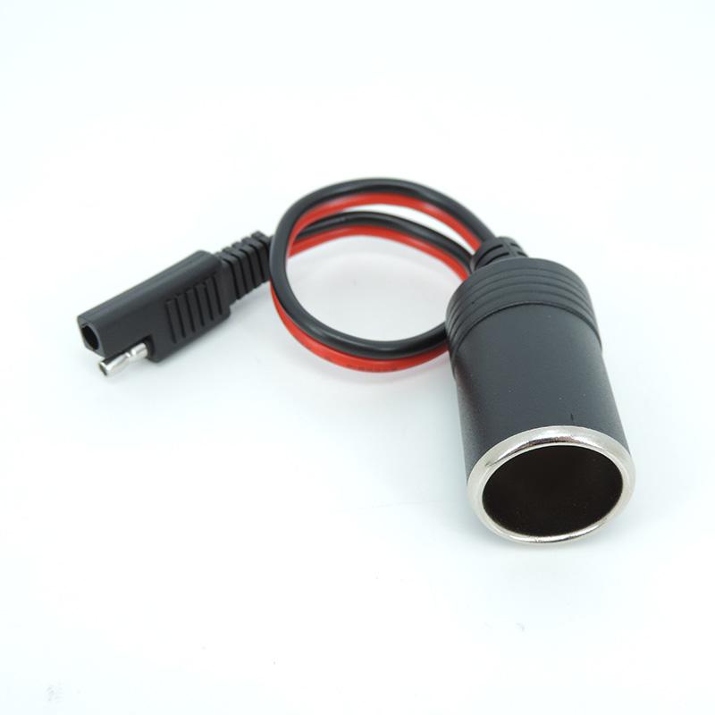 14AWG 30CM 20A 12V 24V Car Female Lighter Socket To SAE 2 Pin Quick Release Disconnect Connector Plug Extension Cable