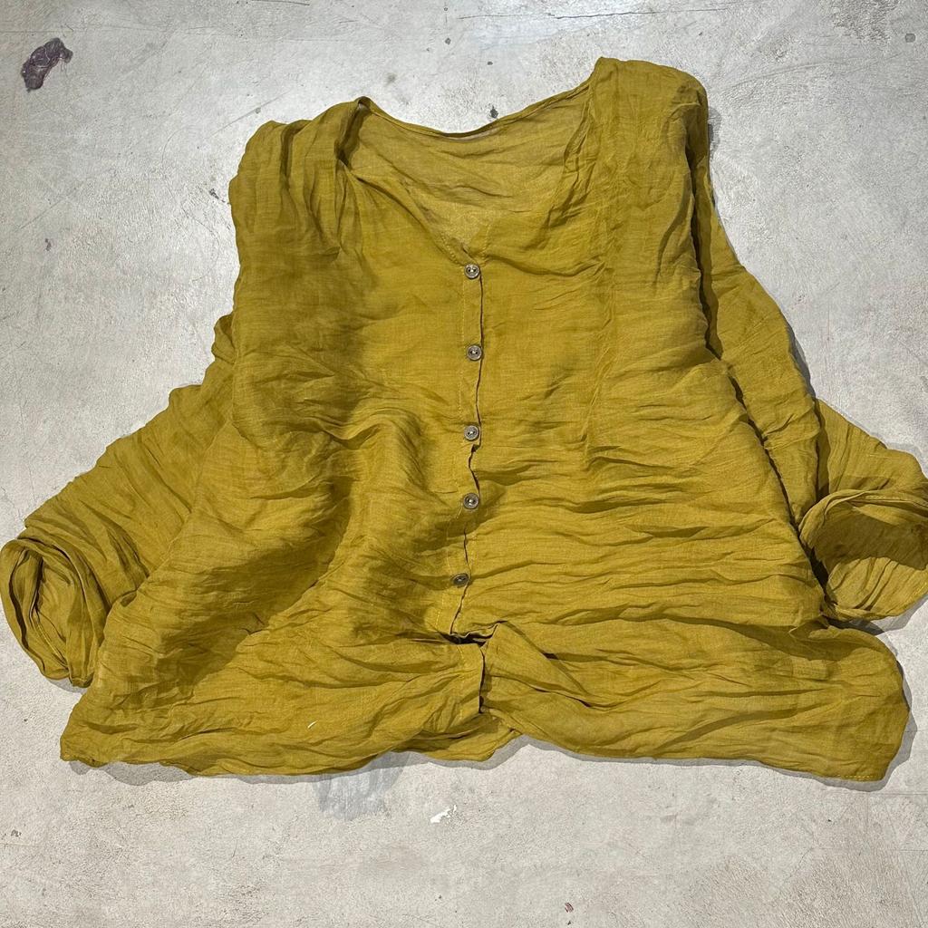 Johnature Женские винтажные рубашки рами, футболки, осенние блузки с круглым вырезом и длинными рукавами, свободные однотонные рубашки высокого качества