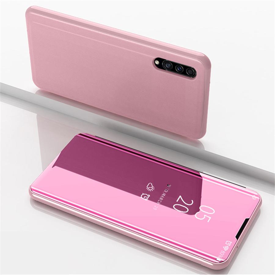 Умная Зеркальная Флип-Крышка для Samsung Galaxy A17 4G SM-A175F A 17 5G Чехол-Книжка Подставка Складной Ударопрочный Чехол Shell Coque Fundas
