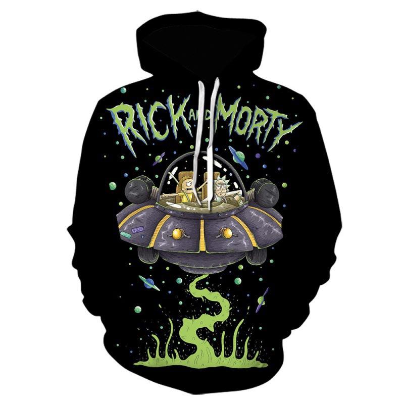 Cross-border Supply New Cartoon Rick and Modi Printed Hoodies Fashionable Men's Casual Sweatshirts Women's Sweatshirts