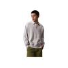 Calvin Klein Повседневный свитер с вышитым квадратным логотипом и воротником-поло, длинный рукав, мужская толстовка, жемчужно-серый цвет J325051