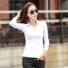 Spring and Autumn Women's Blouse Fashion Slim Lapel Long Sleeve Top Bottom Shirt