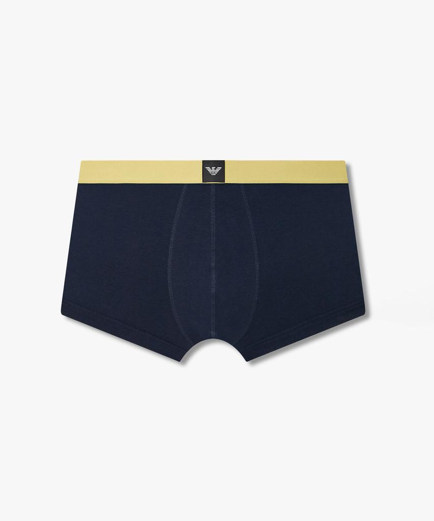EMPORIO ARMANI UNDERWEAR Men'S Color Block Eagle Logo Patch Boxer Briefs_Blue 08M6312027