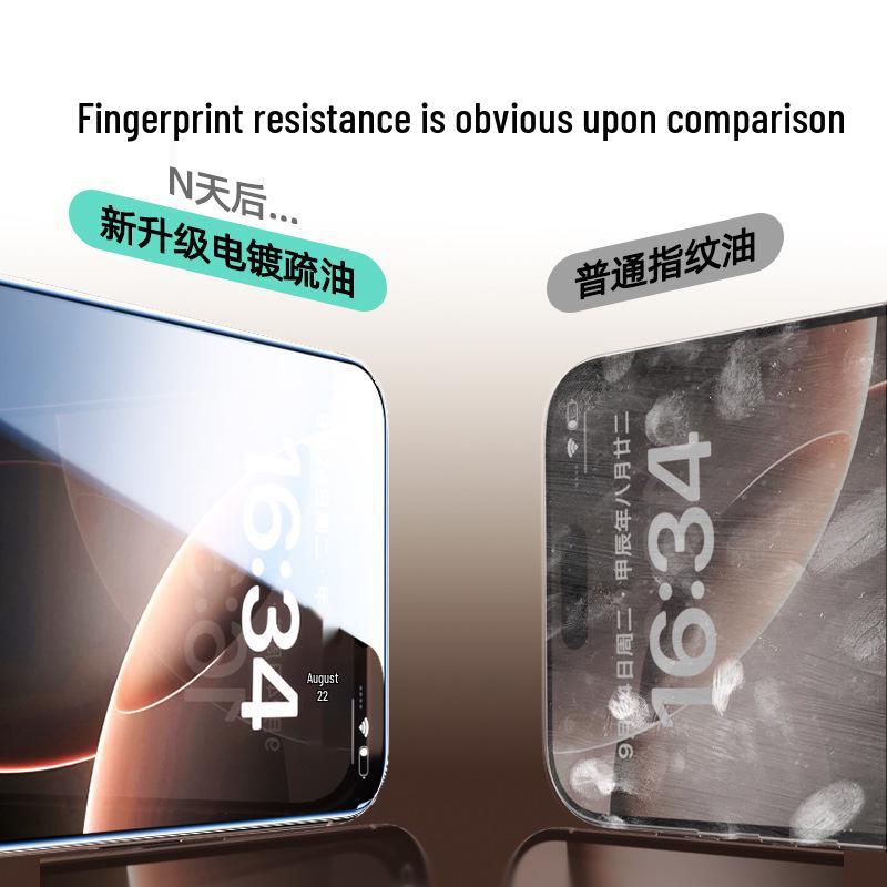 Защитная пленка из закаленного стекла Apple 17 Pro Max с защитой конфиденциальности, без пыли и с гальваническим покрытием