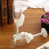 2024 New 2 Pieces Crystal Champagne Flute Glasses Wedding Decoration Marriage Bride Groom Exquisite Workmanship Easy To Use Gift