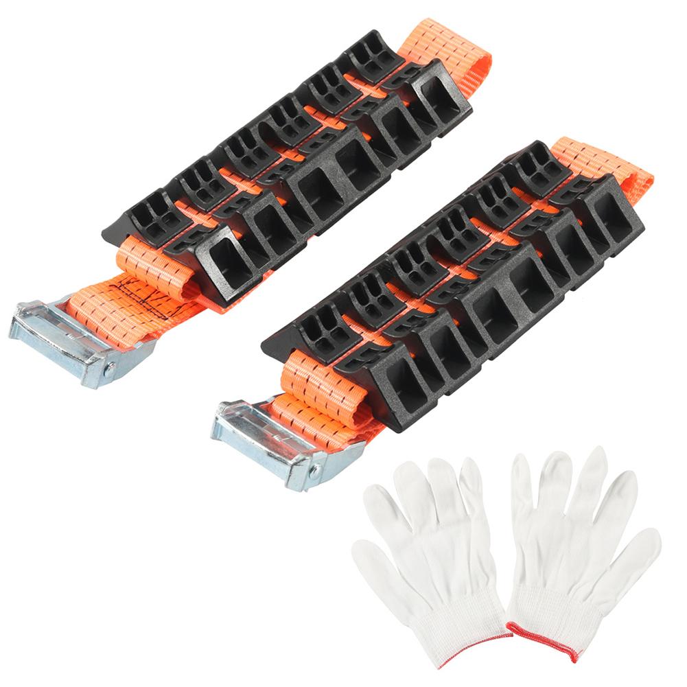 2 PCS Tire Traction Device Emergency Snow Mud Sand Car Tire Traction Blocks Anti-Skid Tire Straps for Off Road Trucks