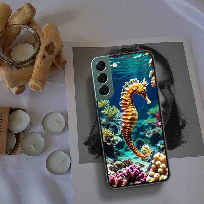 Морской конёк Подводная фантазия Чехол для телефона Samsung A14 A24 A34 A54 A03S A04S A13 A23 A33 A53 A73 A70 A50S A30 A40 A71 A51 A41 A31 A2