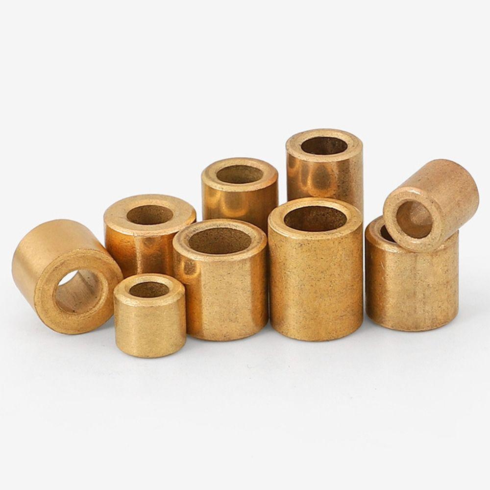 10pcs Sintered Bronze Bearing Sleeve Gold Plain Bearings Durable Bronze Bushings Machine Tools