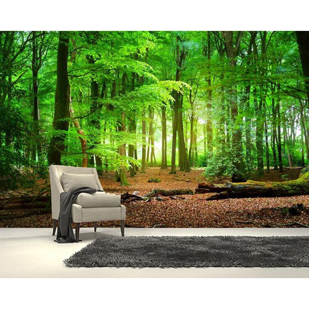 Зеленый лес фреска природный ландшафт 3d обои гостиная спальня обои домашний декор фреска