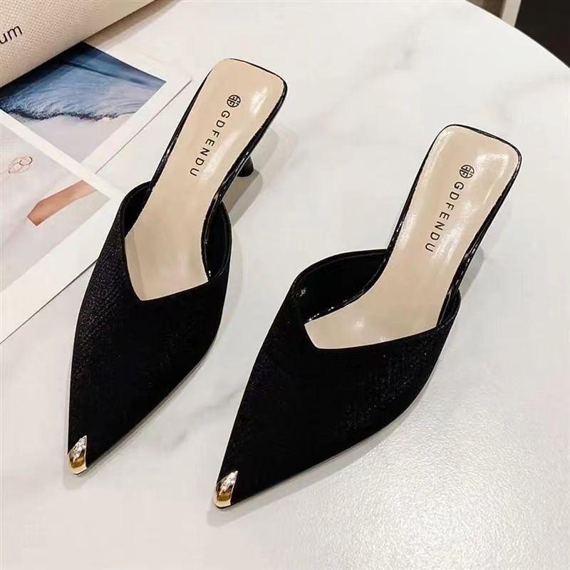 Модная обувь для женщин на каблуке, кожаные шлепанцы, белые босоножки, свадебные женские тапочки, высококачественные уникальные тапочки-хлопушки, распродажа премиум-класса