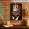 2D Flat, 1pc, Royal Maine Coon Cat King Metal Aluminum Sign - Retro Funny Cat Lover Wall Decor Does Not Need Electricity, Perfect for Country Yard