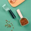 with Measurement Pet Food Scoop With Sealed Bag Clip Pet Feeding Pet Food Measuring Scoop Transparent Dual-Function Food Scoop