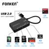 FONKEN 6 In 1 USB2.0 Type C Card Reader Multi Function CF M2 MS XD SD TF Card Reader Camera Password Box Card Reader For Computer PC Laptop