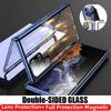 Magnetic Case for OPPO Reno13 Reno14 Pro with Metal Frame Phone Bumpers Double Sided Tempered-Glass Full Lens Protection Cover