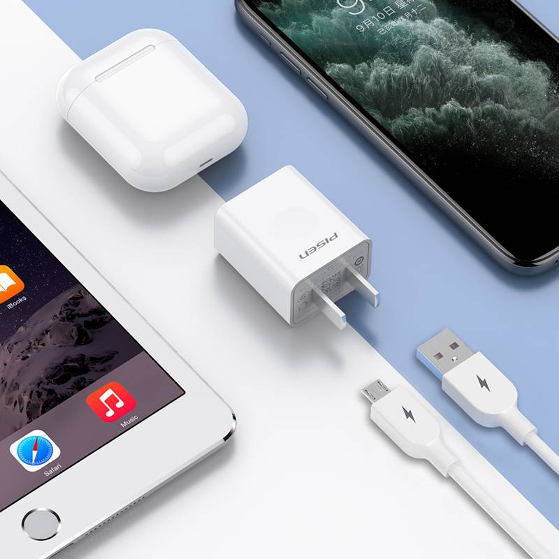Зарядный набор Pinson подходит для Apple Android Type-c Универсальный набор быстрой зарядки 2A USB-зарядное устройство