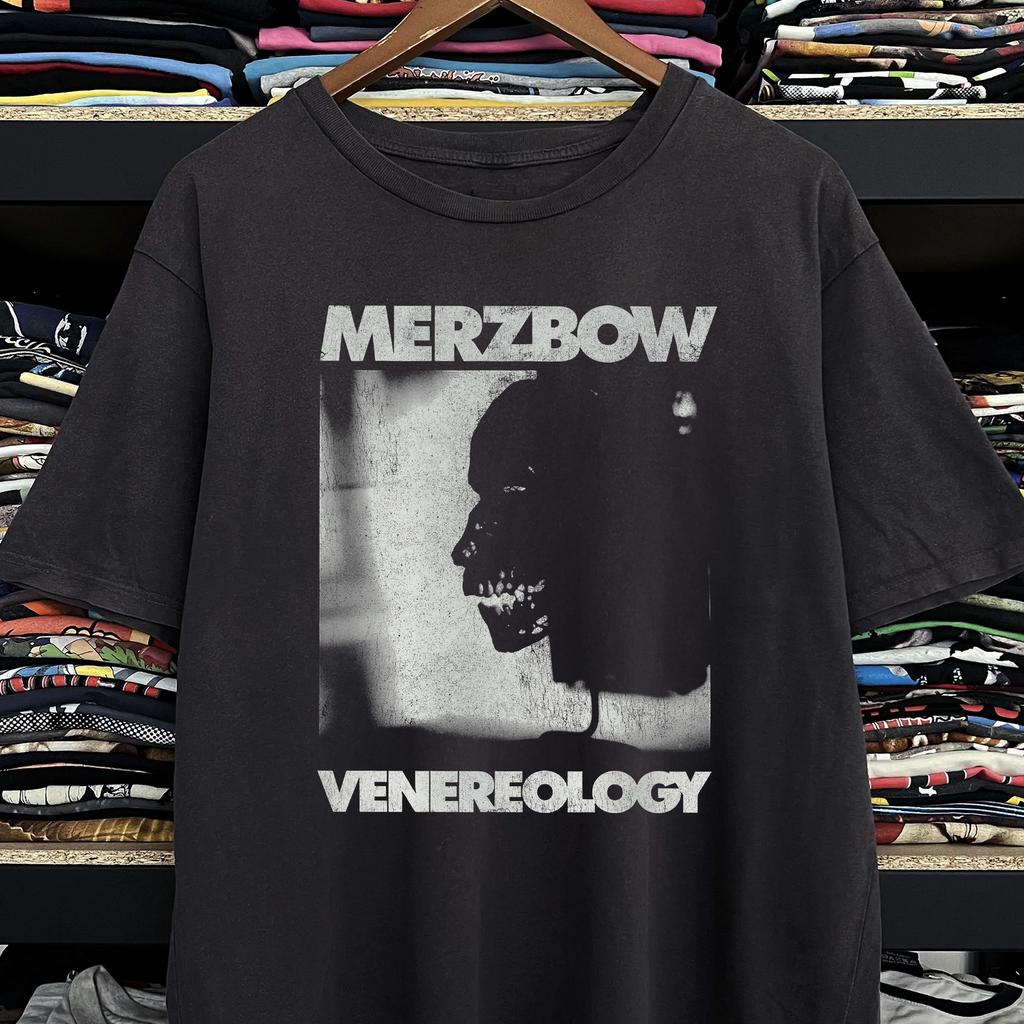 Футболка Merzbow Venereology 2000-х годов, состаренная, черная, XL