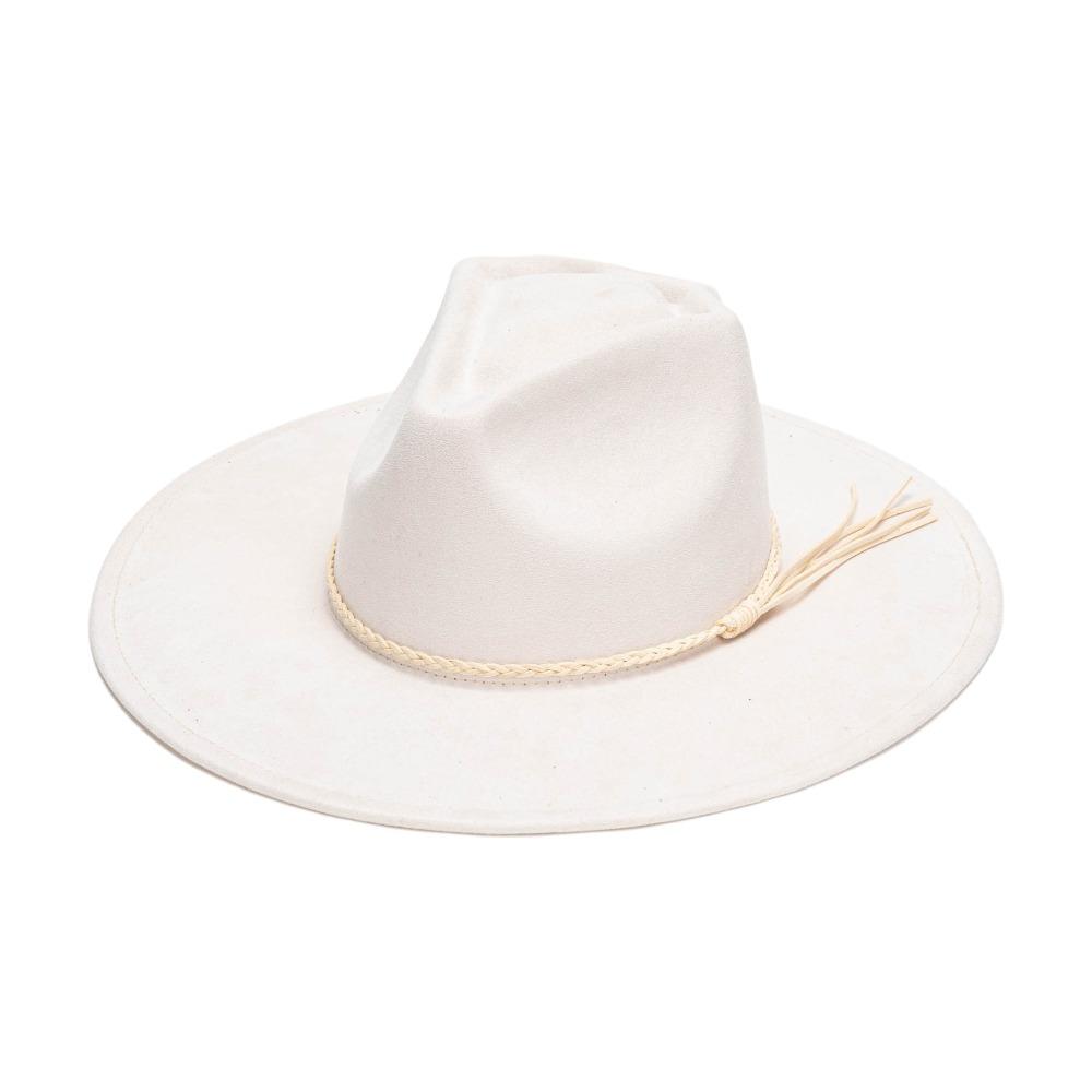 Heart Design Wide Brim Hat Wide Brim Panama Hat Classical Vegan Suede Hat