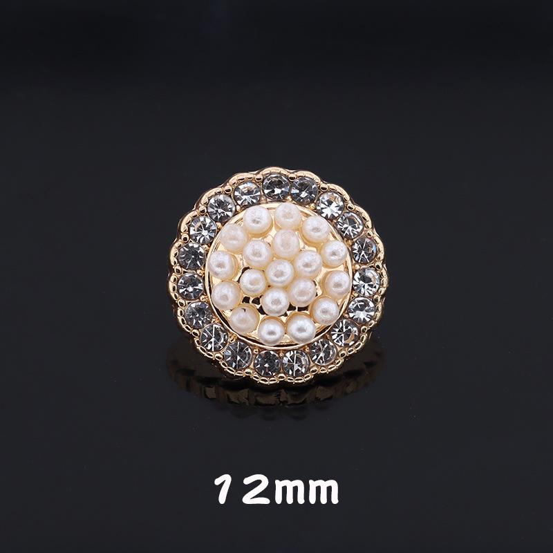5 шт. Кристальная бриллиантовая пуговица Женское пальто Куртка Маленькая ароматная жемчужная пуговица Металлическая бриллиантовая пуговица для кардигана Меховая пуговица
