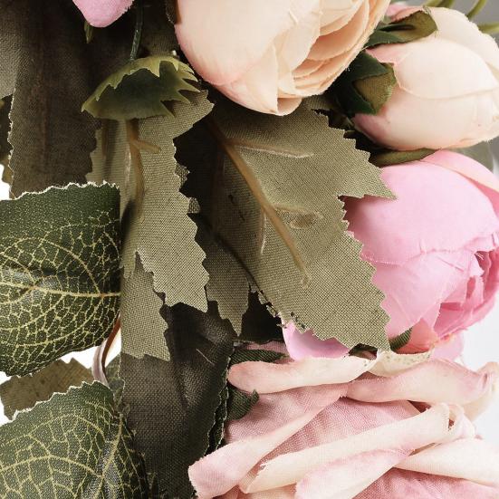 Искусственный цветок розы венок окно дверь украшение орнамент витрина гирлянда