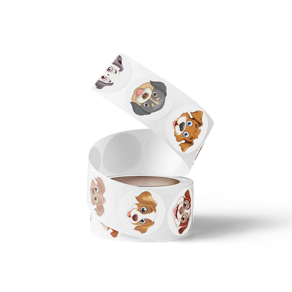 100-500pcs Kids Reward sticker puppy dog Pattern encouragement stickers for Teachers Cute Animals Stickers Stationery Stickers