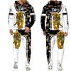3D Tiger Printed Hoodie + Pants Suit Cool Men/Women 2 Pcs Sportwear Tracksuit Set Autumn Men's Clothing