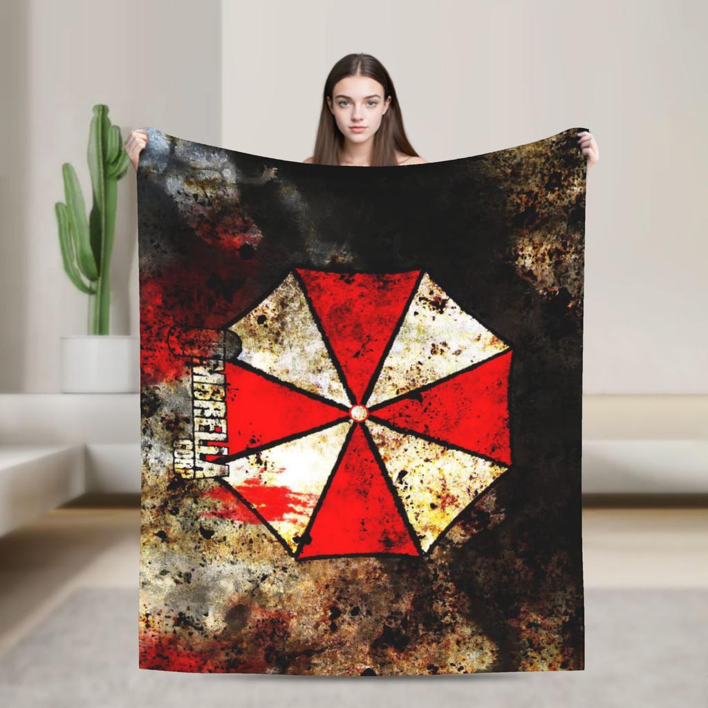 Resident Umbrella Corps Eviled Blanket Cover Fleece The Sinister Business Ultra-Soft Throw Blanket for Airplane Travel Bed Rug