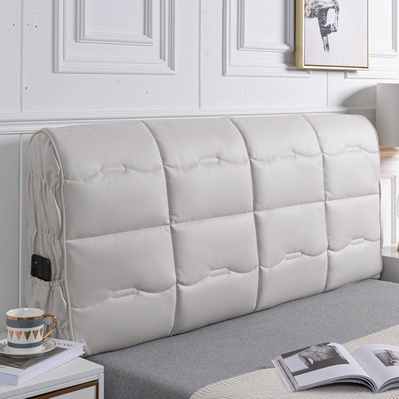 Роскошный однотонный супермягкий чехол на спинку, пылезащитный чехол для изголовья кровати, высококачественный утолщенный стеганый чехол на изголовье