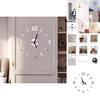Премиальное качество Сделай сам Аналоговые 3D Зеркальная поверхность Большие цифры Настенные часы Наклейка для декора дома офиса