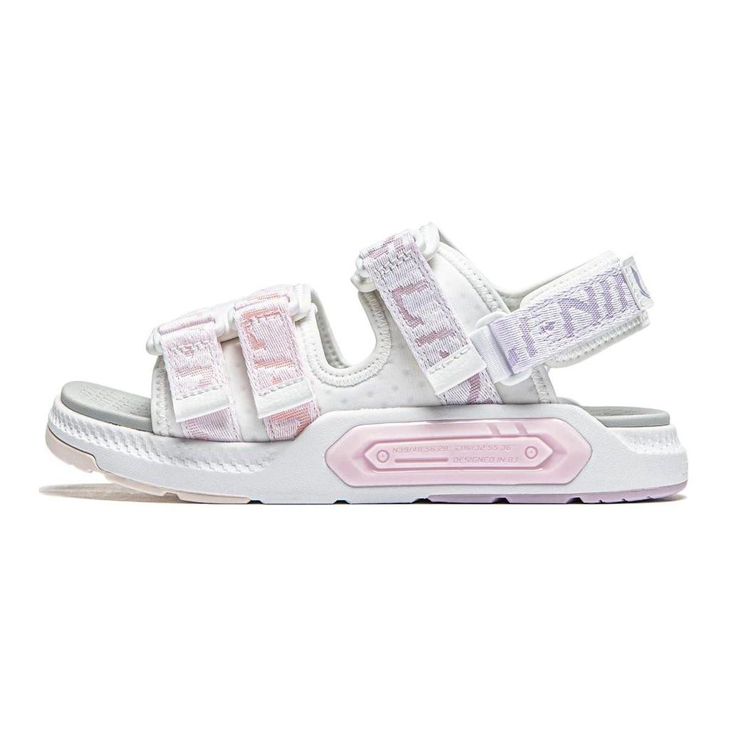 Li Ning Coka Young Comfortable Rebound Breathable Lightweight Childrens Sandals Kids Sandals White Pink YKUU006-2