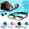 with Nose Clip, and Ear Plugs Silicone Swim Cap Adjustable Diving Eyewear  Water Sports