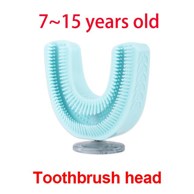 Child's Sonic Electric Toothbrush Silicone Children's 360 Degrees Automatic USB Rechargeable Smart Kids Toothbrush U Shape