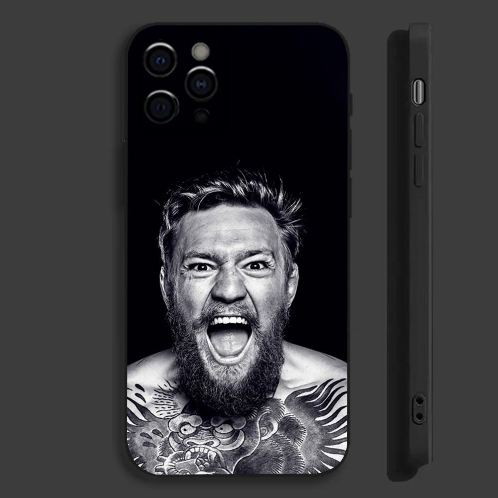Чехол для телефона C-Conor M-McGregor для Apple iPhone 15,14,13,12,11,Pro,X,XS,Max,XR,Plus,Mini Мягкий черный чехол