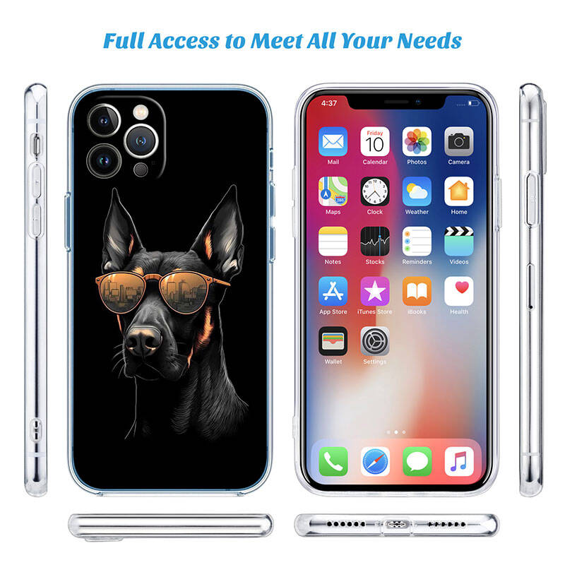 MH42 Dobermann Dog Phone Case for Motorola Edge 20 30 S30 40 50 Fusion Lite Plus Pro Neo Ultra One Power Action Macro Hyper Vision Zoom