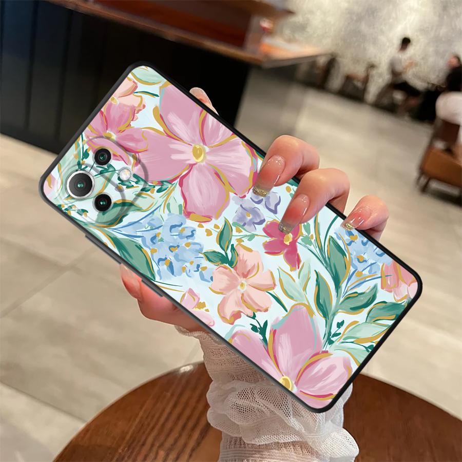 Cartoon Flower Butterfly Funda Phone Cover Case for Xiaomi Mi 12X 12 13 Lite 10T 11 14 12T Pro 11T