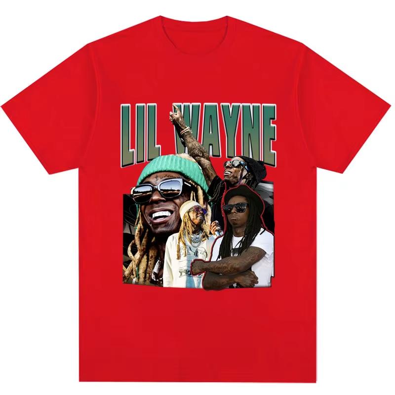 Винтажные футболки с принтом рэпера Lil Wayne для мужчин и женщин, хип-хоп, панк, уютный хлопок, модные, готические, стритвир