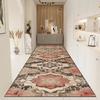 Persian Style Carpet Black Long Hallway Rug Non-slip Stairway Corridor Aisle Runner Rug Washable Living Room Decoration Mat