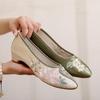 Yunqing 2024 Осень Пекин Тканевые Туфли: Элегантные, удобные женские туфли-слипоны в этническом стиле для чайных платьев.